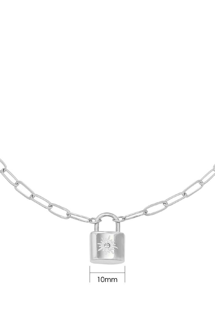 Halskette Little Lock Silber Edelstahl Bild2